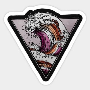 Lesbian Ocean Wave Sticker